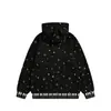 Sudadera con Capucha y Orejas de Dibujos Animados Cielo Estrellado Completo para Hombre Hip Hop Tendencia Callejera Chaqueta Deportiva Casual Holgada Primavera/Otoño