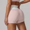 Shorts de Yoga de Nylon Transpirable Tejido Zhequan para Mujer de Cintura Alta Sin Costuras de Tres Cuartos para Fitness y Deportes