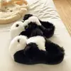 [Lindo estilo coreano] Pantuflas mullidas de cachorro Border Collie para mujer, Nueva colección Otoño/Invierno 2026, Pantuflas cálidas de algodón para el hogar y el dormitorio, Pantuflas de pareja