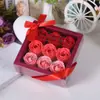 Oso Rosa Flor de Simulación Caja de Regalo para el Día de San Valentín Cumpleaños Ramo de Novia Boda Decoración DIY para el Hogar Ramo