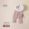Nuevas Medias para Niños Más Terciopelo Color Sólido Lazo Nudo Niñas Bebé Pantalones Base Capa Invierno Ropa Exterior Calcetines Base Capa