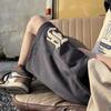 Pantalones Cortos para Hombre Ins Pantalones Deportivos de Verano Modernos Estilo Americano Moderno Retro Pantalones Cortos de Cinco Puntos Estilo Japonés de Hong Kong Holgados Casuales