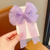 Grampo de Cabelo com Laço Bordado em Renda Infantil Menina Doce Estilo Princesa Acessório de Cabeça Grampo de Cabelo Traseiro Acessórios de Cabelo para Meninas