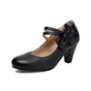 Sapatos Doces com Laço Comércio Exterior Plus Size Sapatos Femininos Tamanho 40-48 Tamanho Pequeno Tamanho 33 Salto Alto Grosso Sapatos Mary Jane