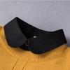 Cuello falso versátil estilo coreano, cuello de muñeca versátil, cuello falso para camisa blanca de mujer, cuello decorativo para suéter, negro