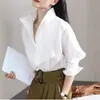 Camisa Versátil de Estilo Sencillo Transfronteriza Europea y Americana para Mujer, Corte Holgado, Favorecedora para el Trabajo, Adelgazante, Camisa para el Día a Día