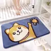 Alfombras absorbentes populares y adorables para baño, alfombras de dibujos animados para uso doméstico, adecuadas para baños, dormitorios y inodoros, con una textura de cachemira sintética