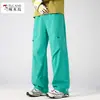 Pantalones Blancos para Senderismo Woodpecker para Mujer, Talla Petite, Pantalones Deportivos tipo Paracaídas de Estilo Ropa de Trabajo, Pantalones Rectos Casuales a Prueba de Viento e Impermeables