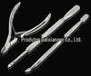 Conjunto de Ferramentas para Manicure Aço Inoxidável Cortador de Cutículas Empurrador Multifuncional de Cutículas do Unha Garfo de Cutícula Empurrador de Aço Conjunto de Três Peças