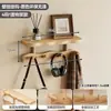 Colgador de Pared, Ganchos de Pared de Madera Maciza, Entrada, Dormitorio, Colgador de Ropa sin Taladro, Colgador para Parte Trasera de Puerta