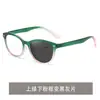 Nuevas Gafas de Lectura de Lente Único Estilo Ojo de Gato Transfronterizas que Cambian de Color con Filtro de Luz Azul para Mujer, Gafas de Lectura de Alta Definición a la Moda para Personas Mayores