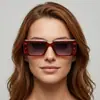 Marco Cuadrado Europeo Estilo Nuevo Nicho Vanguardista Exquisito Gama Alta Muestra Temperamento Celebridad de Internet Viaje Vacaciones Gafas de Sol Anti-UV