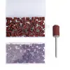 100 Anillos de Lija + 1 Portabrocas para Anillos de Lija. Color Se Puede Combinar con una Superficie de Uña Pulida Suave Herramienta de Manicura Broca