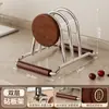 Suporte para Tábua de Corte de Aço Inoxidável para Cozinha Bancada Madeira de Faia Suporte para Tampas de Panela Tábua de Corte Armazenamento Doméstico Suporte para Tábua de Corte Escorredor para Tábua de Corte