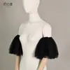 Yulapan VG82 comercio exterior más vendido charreteras hilo esponjoso vestido de noche para dama de honor multicapa para cubrir brazos chal para niña gordita