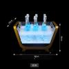Marco de metal acrílico transparente LED Cubitera de hielo plástico champañera cóctel abrevadero bar KTV Cubitera luminosa