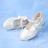 Sapatos de Couro Femininos Estilo Chanel, Elegantes Sapatos de Princesa para Dança Transfronteiriços da Moda, Sapatos de Salto Alto Simples Estilosos para Meninas, Sapatos de Couro para Bebês