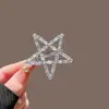 Pinza para el pelo de estrella de cinco puntas con pedrería brillante para mujer, diseño exclusivo con un toque de alta gama, exquisita pinza de pico de pato para flequillo, pinza lateral para cabello suelto, accesorio para el cabello