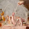 Bolsa de Doces para Casamento Acompanhante Presente para Madrinha Celeb da Internet Corrente de Pérola Transparente Bolsa de Presente Bolsa de Presente de Aniversário em PVC para Meninas