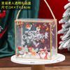Caixa Transparente Portátil de Natal Barco de Arroz Glutinoso Caixinha de Biscoito Crocante Floco de Neve Presente de Véspera de Natal Embalagem para Nougat de Assar