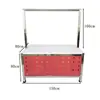 Mesa de Corte de Porco, Rack Suspenso para Carne de Açougue, Vitrine Refrigerada para Carnes Frescas de Supermercado Comercial, Bancada de Aço Inoxidável para Cortar e Vender Carne