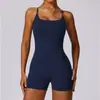 Macacão de Yoga com Costas Cruzadas Estilo Europeu e Americano com Efeito Bumbum de Pêssego, Body Fitness Sem Costura, Peça Única de Yoga Slim para Mulheres