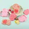 Molde para Galletas Oso Día de San Valentín Oso Pareja Molde para Galletas Oso Amoroso 3D Molde de Simulación DIY