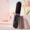 Pente Alisador Elétrico Sem Fio LCD Transfronteiriço Carregável Portátil Íons Negativos Aquecimento Amigo do Cabelo Personalizado