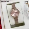 Relógio transfronteiriço Sanda tendência da moda simples pulseira verde pequena à prova d'água quartzo relógio feminino atacado