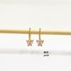 Brincos femininos de estilo coreano retro cobre micro-incrustado colorido zircão inseto borboleta brincos dourados com preservação de cor galvanizada elegante