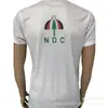 Camiseta Electoral del Partido Político NDC 100% Poliéster 120g Poliéster Doble Cara Seda Retrato del Presidente Sublimación Procesamiento de Camiseta Electoral