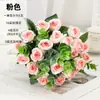Ramo de Flores Artificiales, Flores Falsas, Flores Artificiales para Decoración de Escenas, Flores Pequeñas de Rosa, Flores Artificiales, Ramo de Flores Falsas, Flores Artificiales Terminadas