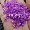 Hebilla de Jade Morado con Agujero Grande Cuentas de Ábaco Cuentas Sueltas de Jade Cuarzo Violeta Roca de Jade Separador Separador Accesorios de Joyería Cuentas