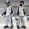 Ropa de niño otoño traje de niño otoño manga larga suéter de dibujos animados pantalones casuales ropa deportiva para niños conjunto de dos piezas