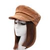 Yuge Nova Moda Navy Cap Mulheres Cor Sólida Britânico Vintage Octogonal Cap Casual All-match Corduroy Cap