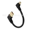 Cable de datos para teléfono móvil Android chapado en oro niquelado USB A macho a Micro USB doble codo