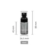 Botella Portátil Rellenable con Spray Continuo 100ml Negra PET Botella Pequeña con Spray Hidratación Facial Botella con Spray Nano Ultra Fino