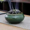Popular Quemador de Incienso de Horno Ge Cerámica Hogareño Incienso Utensilios Budistas Arena de Incienso Sándalo Kiln de Grieta de Hielo Convertido en Pequeño Quemador de Incienso Suministro Directo de Fábrica