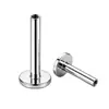 Barra para Piercing de Lábio com Rosca Interna, Fundo Redondo em Formato de Coração, em Aço Inoxidável/Titânio G23, 1.2/1.0, Piercing de Orelha, Piercing de Cartilagem da Orelha, Piercing de Língua, com Rosca Interna