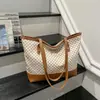 Bolso tote de hombro de gran capacidad, patchwork, moderno, chic, para mujer, color liso, para ir al trabajo