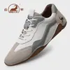 Zapatos de Hombre de Piel Genuina de Carnero Otoño Invierno Cálidos Transpirables Resistentes a Olores Suela Suave Deportivos Zapatos Forrest Gump para Hombre Zapatos Casuales para Hombre