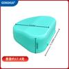 Caja para dentaduras postizas con triángulo biselado, portátil, invisible, para guardar aparatos dentales, productos de plástico de color.