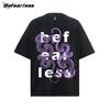 Camiseta de Manga Curta Estilo Retro Americano com Estampa de Cobra para Homens e Mulheres Moda Verão Marca High Street Solta Versátil Par Par de Meia Manga Top tee