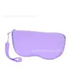 Bolsa de Gafas de Silicona con Cremallera Multicolor, Bolsa de Almacenamiento para Lápiz Labial y Artículos Pequeños, Cubierta Protectora de Silicona para Gafas Portátil para Exteriores