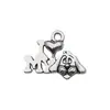 1 Nuevo Modelo de Aleación de Plata Antigua Serie Animal Perro Colgante Encanto Pulsera DIY Collar Llavero Accesorio de Joyería
