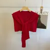 Chal de punto Primavera y Otoño Nuevo Estilo Coreano Gama Alta Oficina Protector de Cuello Chaleco Moda Versátil Ropa Exterior para Mujer Tendencia
