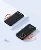 E-commerce Transfronteiriço 22.5W Carregamento Super Rápido 20000mAh Grande Capacidade Power Bank Portátil com Quatro Cabos Embutidos e Display Digital Inteligente