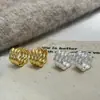 Pendientes de Aro Anchos Huecos Multicapa Inspirados en el Diseño, de Moda y Únicos, con Estilo de Espiga de Trigo, Versátiles y de Metal con Aspecto Tejido