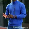 Suéter de punto para hombre transfronterizo en stock 2026 invierno nuevo ajuste slim suéter de punto trenzado para hombre venta al por mayor tops modernos para hombre