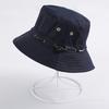 Sombrero de Verano para Viaje para Mujer Sombrero Parasol Estilo Coreano Sombrero Protector Solar de Ala Ancha Sombrero Plegable de Moda para Hombre Sombrero Cubeta con Cuerda
